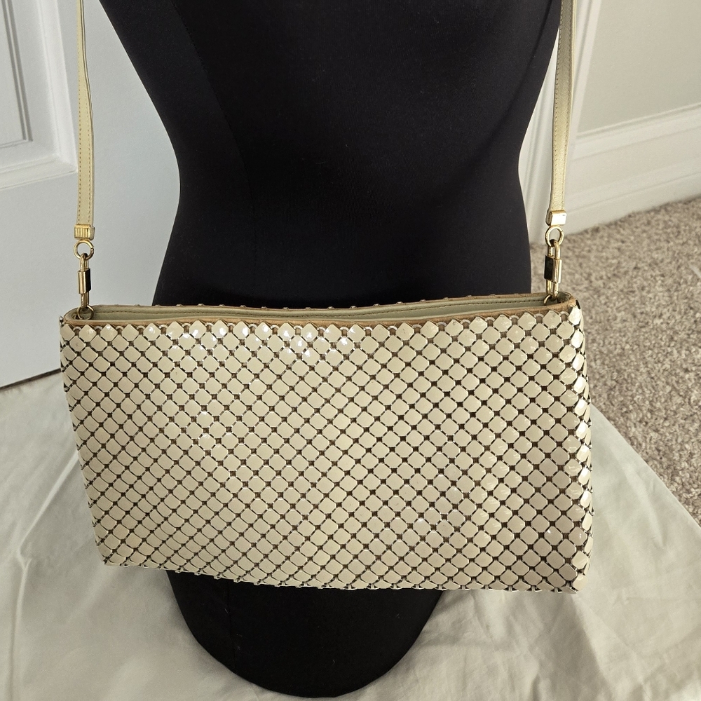 Whiting & Davis Gold and Black Crossbody Bag